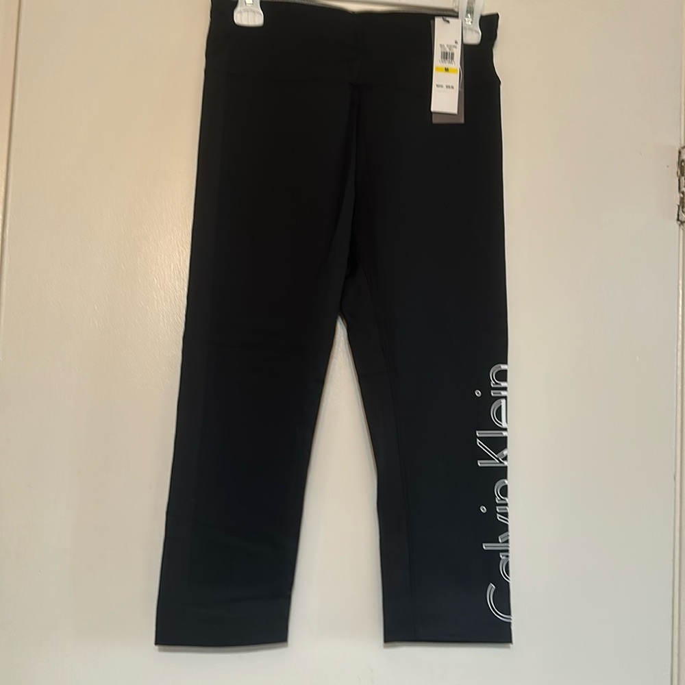 women’s capri calvin klein high waisted fit wick medium brand new with tags